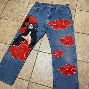Custom Itachi Uchiha jeans! (Wranglers)